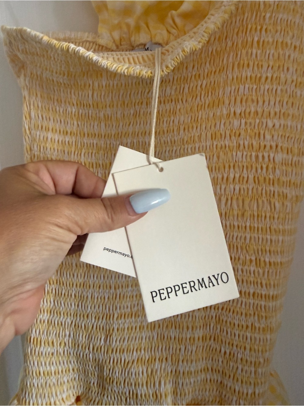Peppermayo Yellow Gingham Mini Dress - Picture 5 of 7